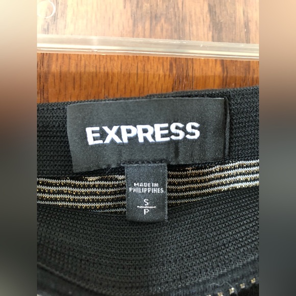 Express Pencil Skirt, Black and Gold, Size S - Picture 2 of 6